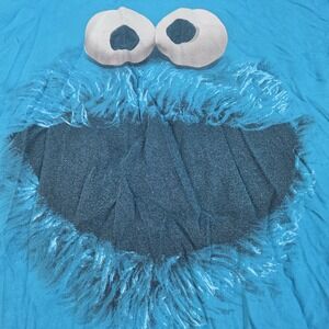 Sesame Street Cookie‎ Monster T Shirt Mens Medium Aqua Short Sleeve Tee